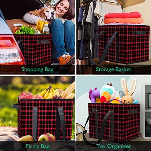 Reusable Grocery Bags 8 Pack, Foldable & Water Resistant Shopping Bags - Image 2