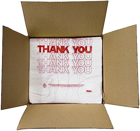TashiBox Thank You Plastic Bags/T-shirt Bags, 350 Count - Image 5