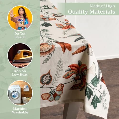 Maison d' Hermine Table Cloth Rectangle Table Reusable 100% Cotton 70"x120" - Image 3