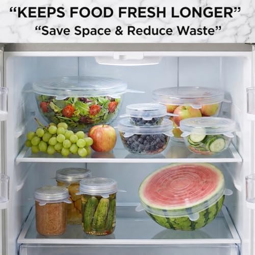 Premium 8-Piece Silicone Stretch Lid Set with Extra Large 11” Cover – Reusable BPA-Free Eco-Friendly Bowl Covers – Universal Airtight Leak-Proof Seal for Pots, Bowls & Fruit - Image 6