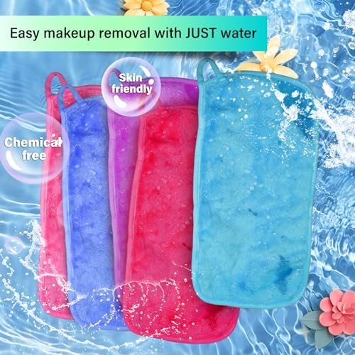 Nugilla Makeup Remover Cloth, 5 Packs Reusable Microfiber Makeup Remover Towels, Face Towel for Women - Image 6