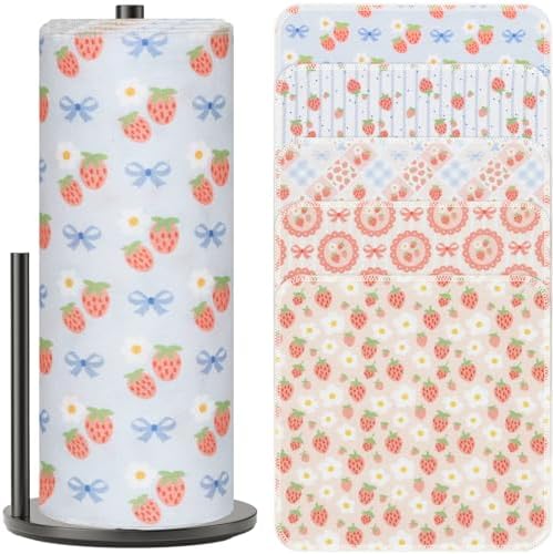 25 Pack Reusable Tissue Paperless Towel Roll Washable Cotton for Kitchen Towels Zero Waste Products Replacement Tissue (RT-G) by ROGITU