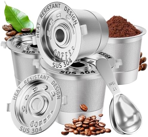 4 Pack Reusable K Cups Coffee Pods for Keurig 1.0 by Nessus