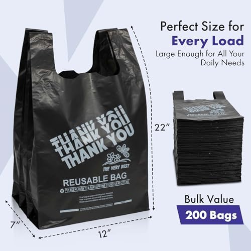 Thank You Plastic Grocery Bags 12"x7"x22" Heavy Duty 2.25 Mil - Image 3