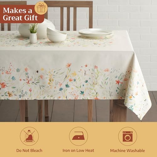 Maison d' Hermine Table Cloth Rectangle Table Reusable 100% Cotton 70"x90" - Image 5