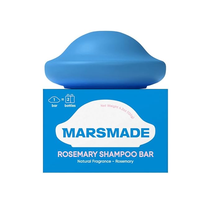 Rosemary Shampoo Bar 2.0 - Hydrating & Moisturizing Natural Hair Soap Bar Shampoo for Hair Volume & Scalp Nourishment - Bathing Soap Solid Shampoo for All Hair Types (120g, 4.23oz)