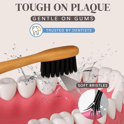 Bamboo Electric Toothbrush Heads | Compatible with Philips Sonicare Electric Toothbrush | 4 Brush Heads with Soft Bristles | Plant-Based Adult Size Replacement Heads - Image 5