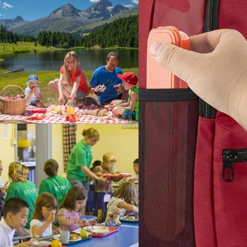 4 Sets Reusable Utensils With Case, Camping Cutlery Travel Silverware for Work, Lunch Picnic Daily Use Outdoor (Orange) - Image 6