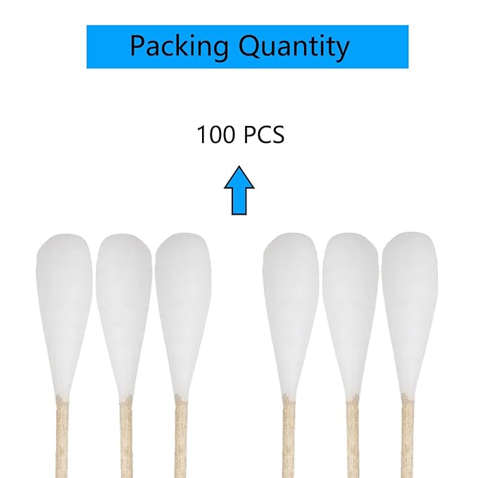 6 Inch Long Cotton Swabs (Large Size) 100pcs for Pets, Gun Cleaning or Makeup