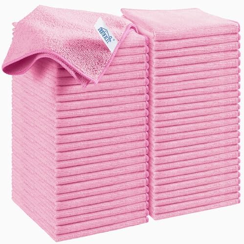 HOMEXCEL 50PK Microfiber Cleaning Cloth, Cleaning Rag for Home, 11.5x11.5in by HOMEXCEL