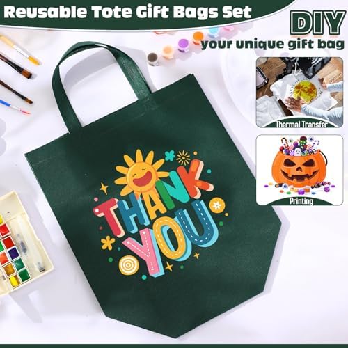 Windyun Reusable Grocery Bags Non Woven with Handles - Image 5