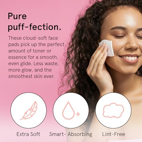 grace & stella Face Pads for Toner, Essence, and DIY Mask (200 Count) - Image 2