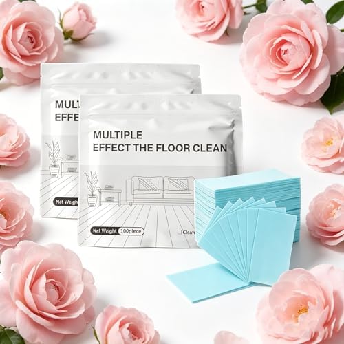 Floor Cleaning Tablets, 100 Piece Floor Cleaning Sheets Dissolvable for Mopping, Multiple Effect the Floor Clean, Multi-surface Solution for Tile, Laminate, Vinyl Planks (200 Piece) by Unknown