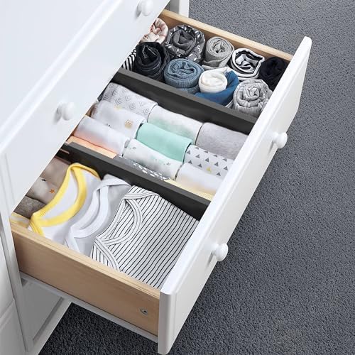 Utoplike Bamboo Kitchen Drawer Divider, Black Utensil Drawers Organizer - Image 4
