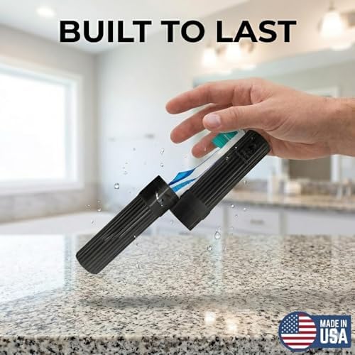 American Comb Toothbrush Holder - Black, Made in USA, with Ventilation Holes, for Toothbrush Covers, Toothbrush Holder, Toothbrush Soft, Durable Design, Hygienic Bathroom Accessory - Image 3