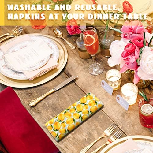 Kinlop 24 Pcs Reusable Lunchbox Cloth Napkins Bulk Fruit Style - Image 6