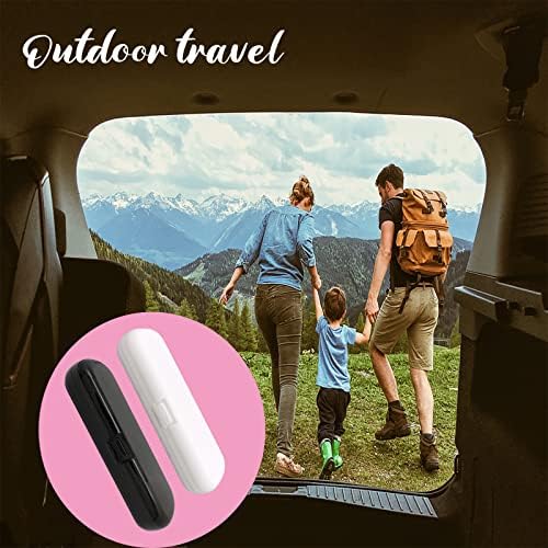 Hovesty 2 Pcs Electric Toothbrush Travel Case, Portable Travel Toothbrush Holder for Electric Toothbrush Set (White and Black) - Image 5