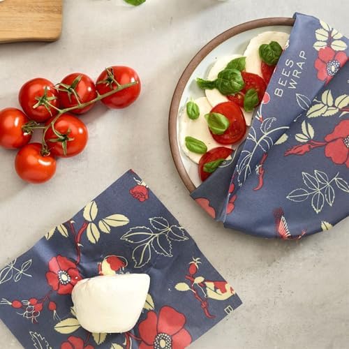 Bee's Wrap Beeswax Food Wraps, 2 Medium & Sandwich Pack - Botanical - Image 3