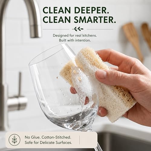 Natural Loofah Dish Sponges by Janté Co. - Kitchen Sponges - Image 3