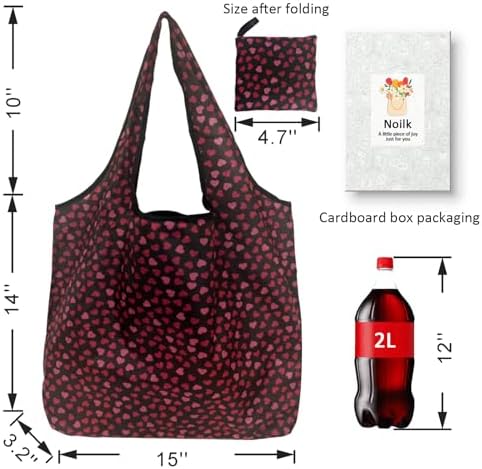 Reusable Grocery Bags,4 Pack 50LBS Foldable Washable Fashion Shopping Bags, Portable Tote Bags Gifts for Women (Butterfly 4 Pack) - Image 3