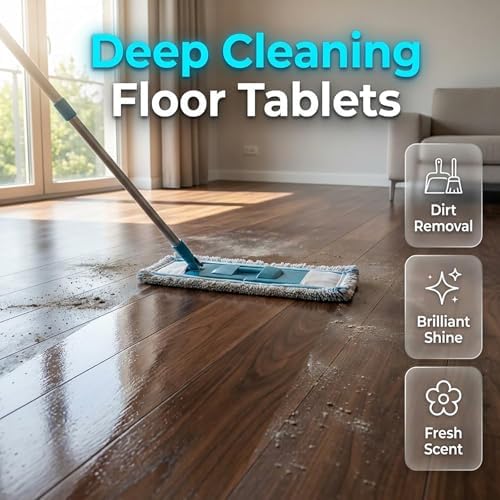 Floor Cleaning Tablets，Concentrated Soluble Dry Cleaning Sheets Multi-Effect Portable Mopping Solution for Home Tiles Hardwood Marble yellow 200 Pcs - Image 6