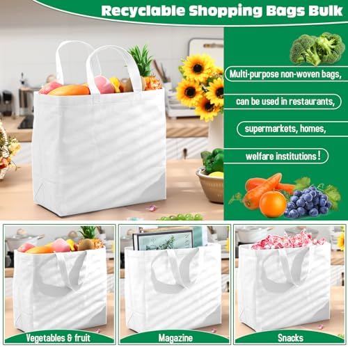 Windyun Reusable Grocery Bags Non Woven with Handles - Image 4