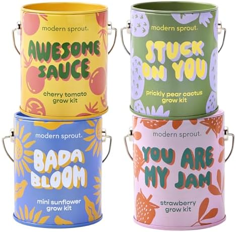 Modern Sprout Complimentary Color Grow Kits - Seed Starter Kit, Pack of 4 by ModernSprout