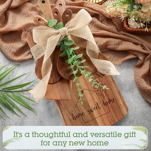 Patelai 10 Pcs Housewarming Gifts New Home, First Home Apartment for New Homeowners Couple Women Men, Apartment Closing Gift for Clients, Wooden Cutting Boards Set - Image 4