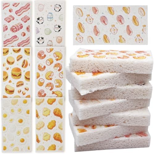 Large Cellulose Sponges, Kitchen Sponge for Dish, Thick Heavy Duty Scrub Pads, Non-Scratch Scrubber for Household/Cookware/Bathroom/Office/Boat 5.5" x 3" x 1" (7 Pack), Food - Image 2