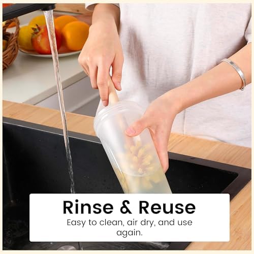 ELDR Supply Bottle Brush, 14in Extra Long German Beechwood Handle, Strong Hemp Bristles, Zero Waste, Cleans and Scrubs Hard to Reach Wide Mouth Jars, Glasses, and Tumblers - Image 5