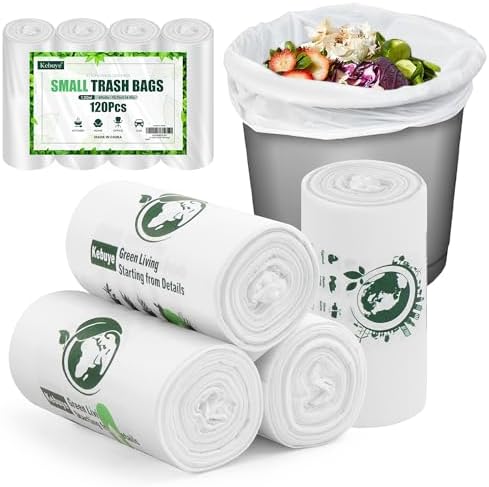 Small Trash Bags 1.2 Gallon - Biodegradable Gallon Waste Bag for Bathroom by MakeYouFallinLovewithArtLife