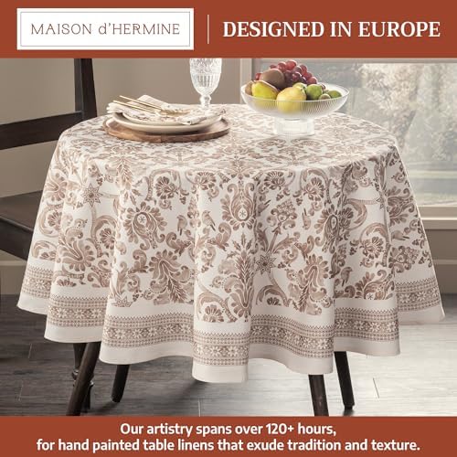 Maison d' Hermine Table Cloth Round Table Reusable 100% Cotton 63" Diameter - Image 2