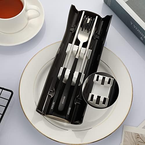 DEVICO Camping Utensils, Full-Size Reusable Silverware for Lunch Adult - Image 4
