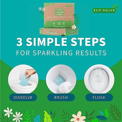Toilet Bowl Cleaner Strips, Eco-friendly, Non-toxic, Septic Safe, Removes Odors & Stains, Plastic-free, Natural Toilet Bowl Cleaner for Quick and Easy Cleaning, Toilet Fresheners (180 count) - Image 2