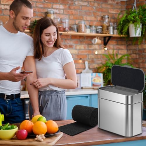 Reallnaive Square Compost Bin Charcoal Filter Sheets, Activated Carbon - Image 6