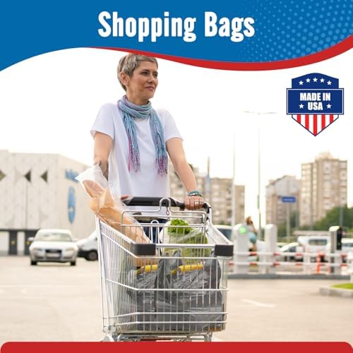 Fuxury 96000 (96K) Count Plastic T-shirt Bags plain Grey Made in USA - Image 6