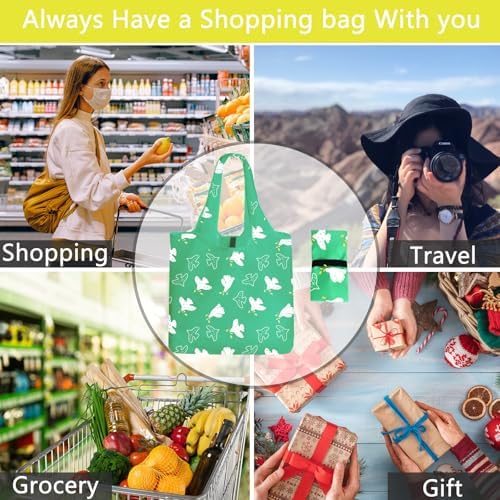 WFK Reusable Grocery Bags With Storage Box, Foldable Shopping Totes - Image 6