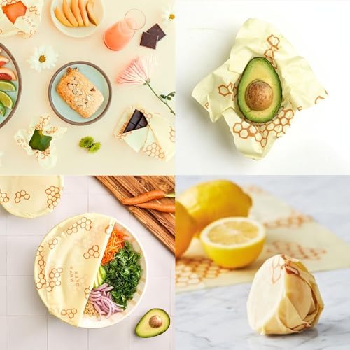 Bee's Wrap Beeswax Food Wraps, 3 Pack Assorted - Honeycomb - Image 3