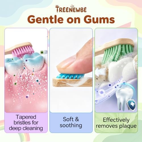 Non-Toxic Kids Bamboo Toothbrushes Set Bulk 20Pcs - Image 4