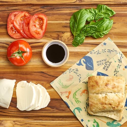 Bee's Wrap Beeswax Food Wraps, Snack Bag & Sandwich Wrap - Under the Sea - Image 6