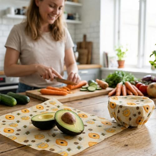 Washable Bees Wax Wraps Reusable Bee Wax Paper Organic Bee's Wrap - Image 6