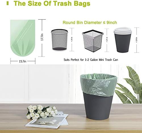 Jaoul Trash Bags 1.2 Gallon, Small Garbage Bags, Strong & Unscented Mini Trash Bags for Kitchen, Bathroom, Office, Restroom, Car, Green, 80 Counts - Image 6