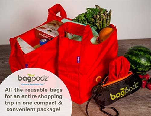Reusable Grocery Bags, Foldable Shopping Bags in Pod, 10 Pack - Image 4