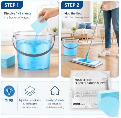 100pcs Floor Cleaning Tablets, Multi-Effect Cleaner Sheets(100) - Image 4