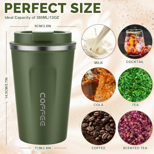 CS COSDDI 12 oz Coffee mug - Stainless Steel Coffee Cup with Leakproof Lid - Image 2