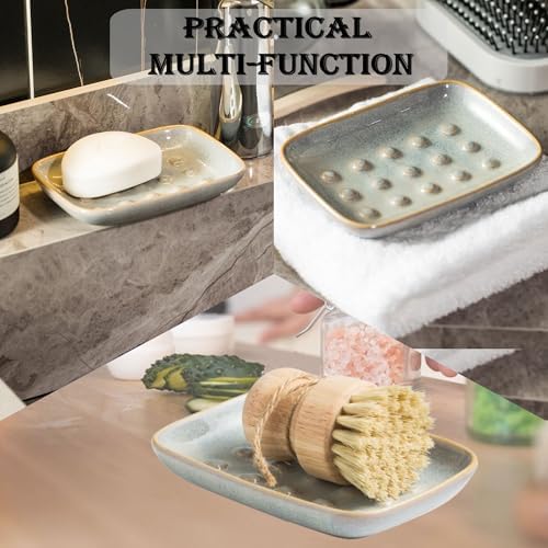Miamolo Bar Soap Holder for Shower, Soap Dish Raised Design Save Soap Loss - Image 4