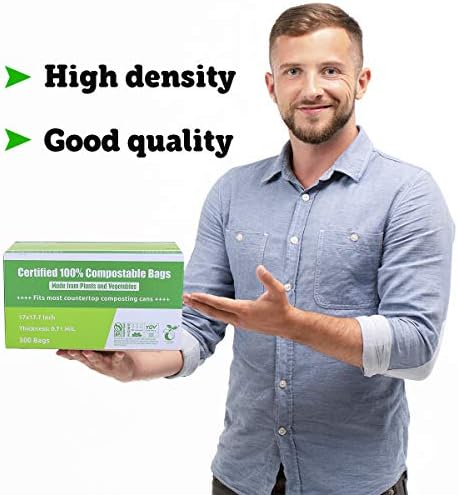 Compost Bags, Compostable Trash Bags 3 Gallon Compostable Bags 300 Count Small Compost Bags for Countertop bin Extra Thick 0.71 Mil. ASTM D6400 Certified By BPI and TÜV AUSTRIA (3 Gallon, 300 Units) - Image 6