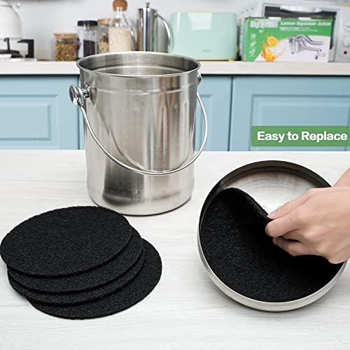 MyLifeUNIT 16 Pack Charcoal Filter for Compost Bin Kitchen, Compost Pail Replacements Filter (6.7 inches) - Image 4