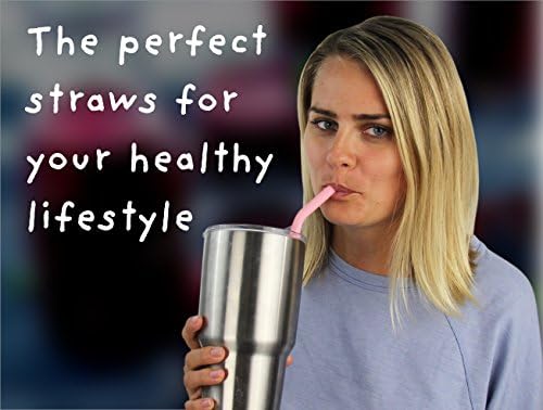 Reusable Silicone Drinking Straws - Big Size with Curved Bend for Tumblers Made from BPA Free No-Rubber Silicon - Flexible, Collapsible, Chewy, Bendy, Safe for Kids/Toddlers - Image 4