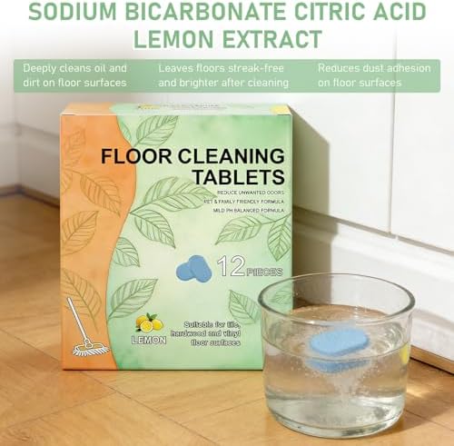 36pcs Floor Cleaner Tablets Hard Floor Cleaner Tablets, Pre-Measured Dissolvable Cleaning Solution for Tile, Hardwood, Fresh Lemon Scent, Compatible with Robot Mops & Wet/Dry Vacuums - Image 5